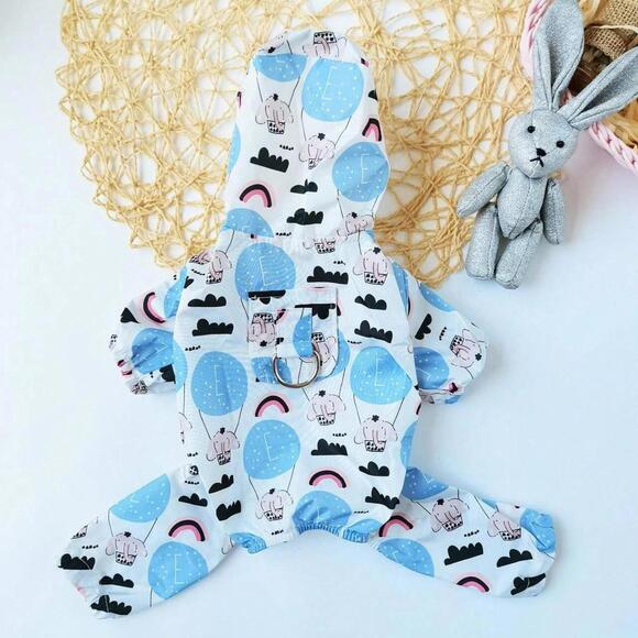 Dog Hooded Raincoat - New - Picture 2 of 8